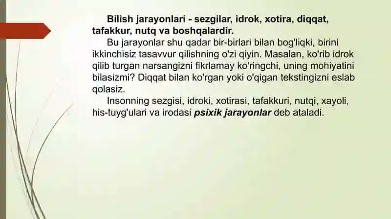 Bilishjarayonlari 4