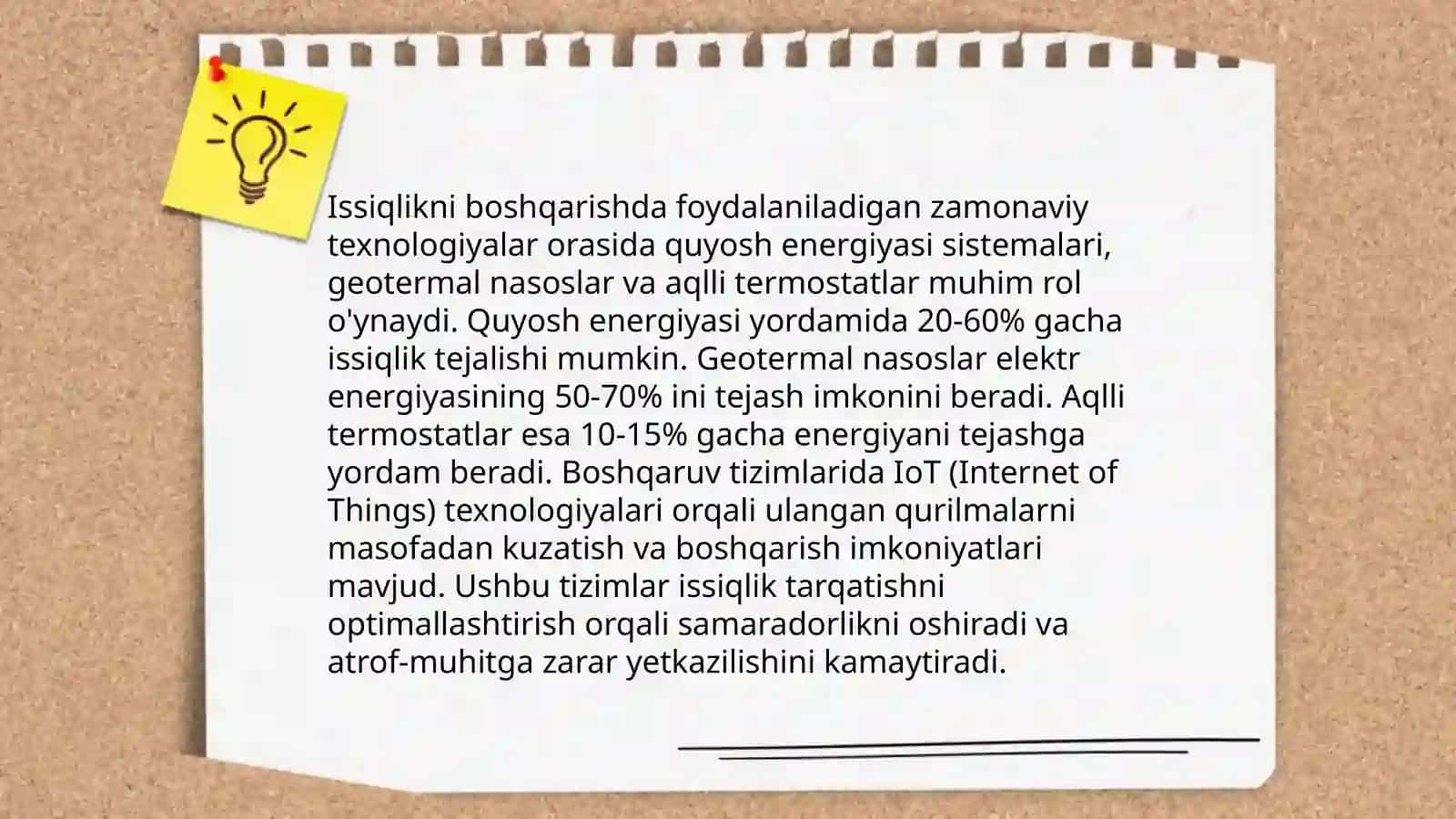 Issiqlikni boshqaruvini oʻziga xosligi 4