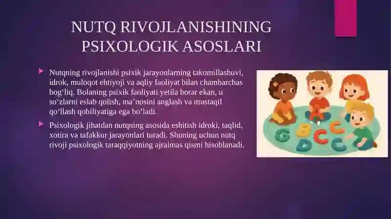Nutq rivojlanishi  haqida mulohazalar. 4
