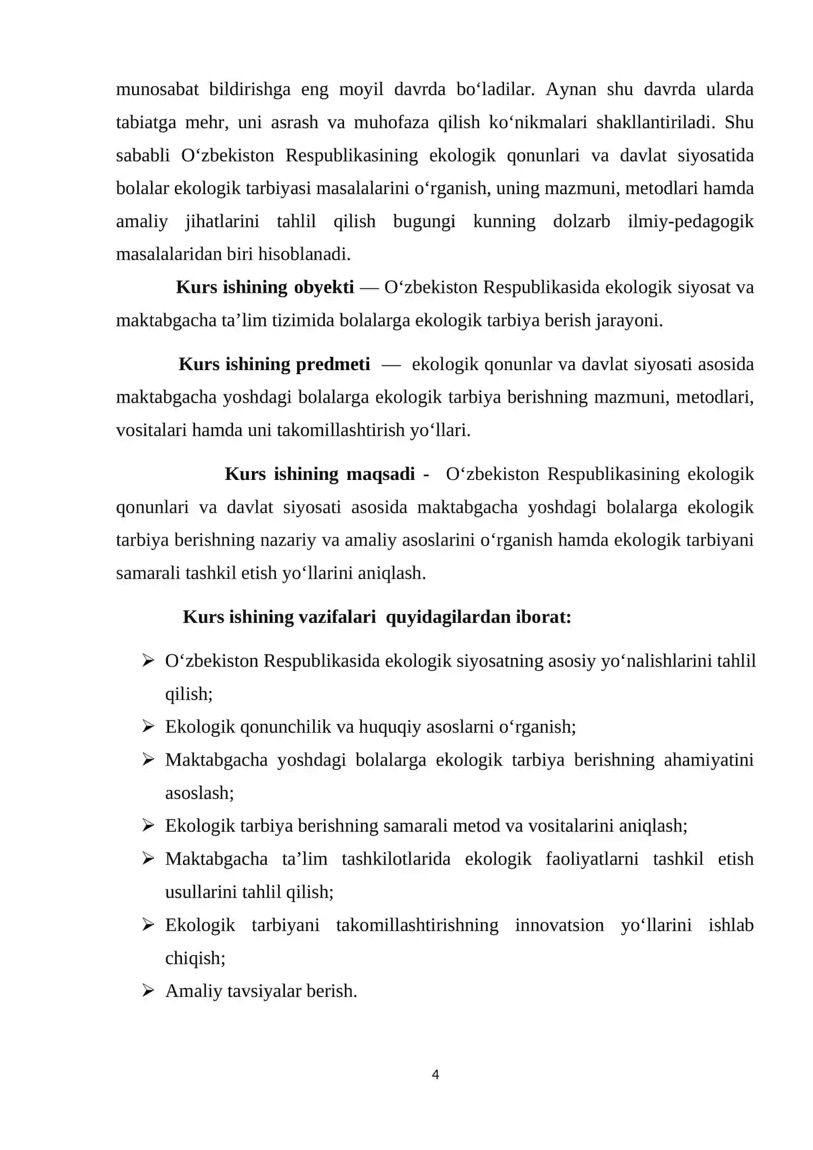 O’zbekiston respublikasida ekologik siyosat va huquqiy asoslar 4