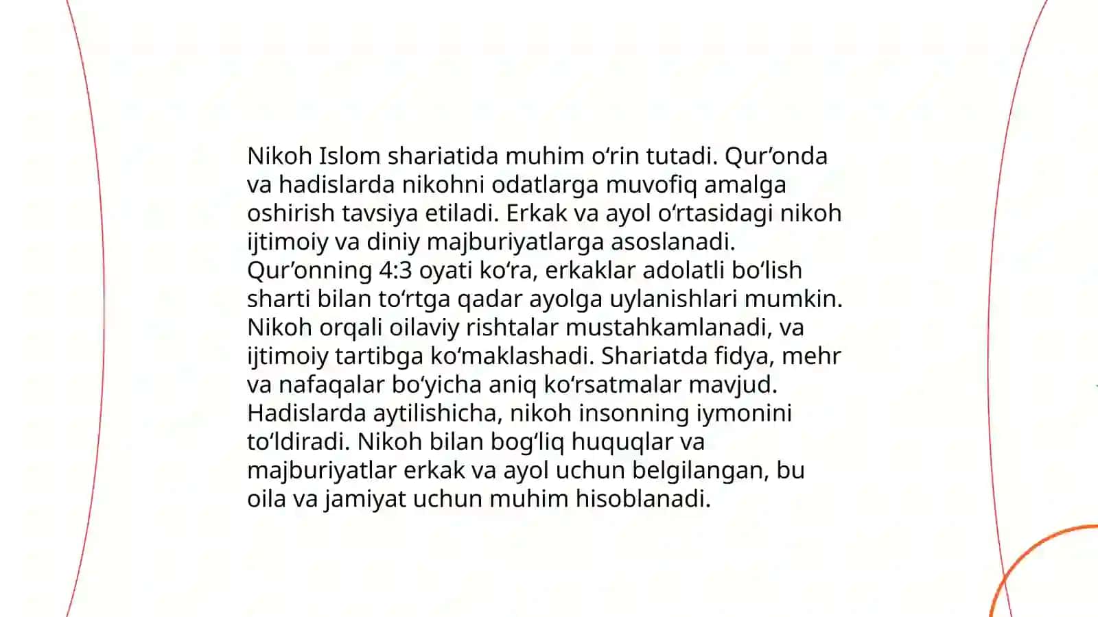 Islom huquqshunosligida oila, nikoh, taloq, zinhor tushunchalarini ta'riflash 4