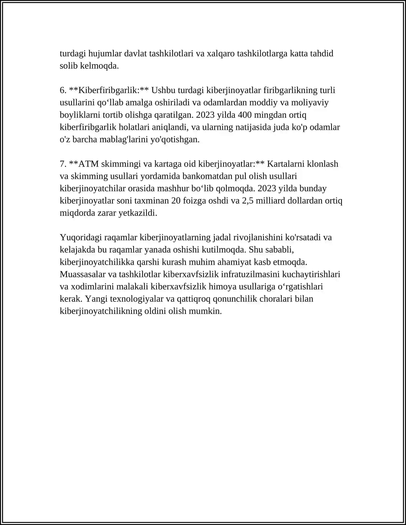 KIBERJINOYTLAR VA ULARGA QARSHI KURASH USULLARI 4