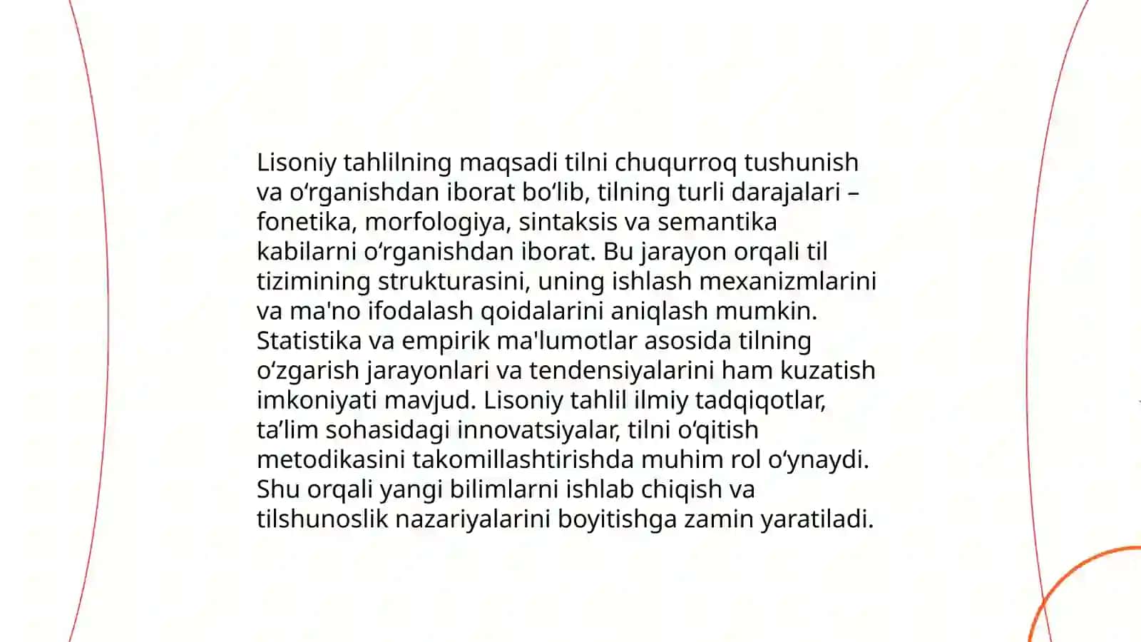 Badiiy matnda lisoniy tahlili kursi haqida umumiy maʼlumot 4