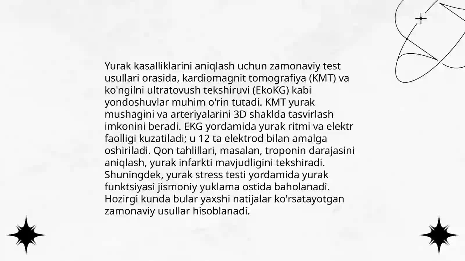 Yurak faoliyatining tekshirish yangi usullari 4