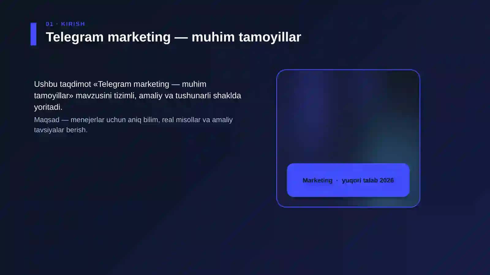 Telegram marketing — muhim tamoyillar 4