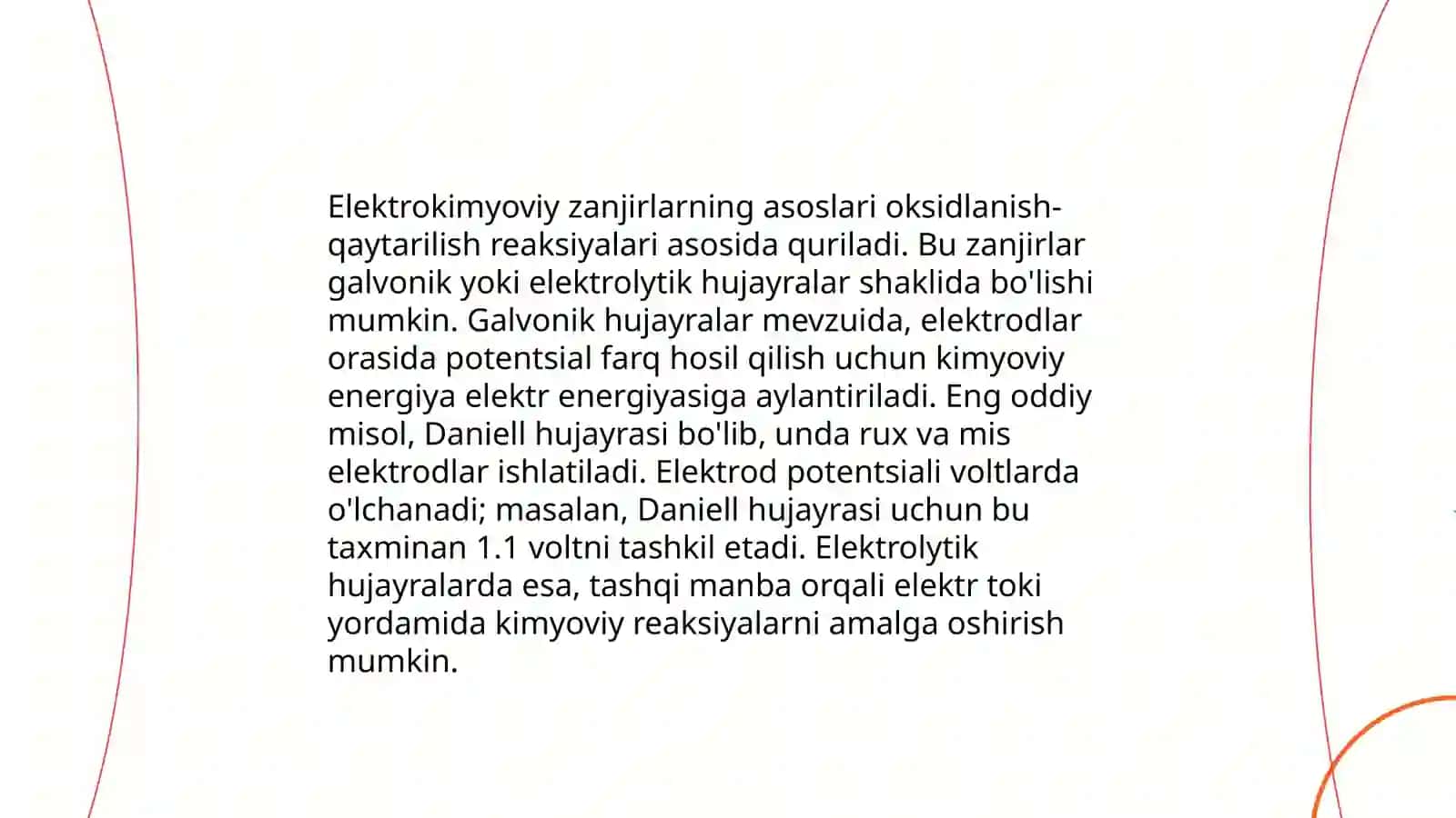 Qaytar va qaytmas elektrokimyoviy zanjirlar 4
