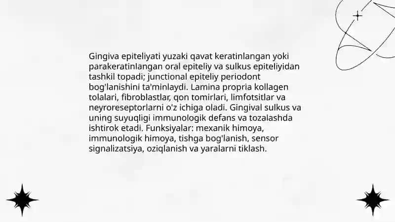 Periodont tuzilishi, vazifalari. Yoshga xos o’zgarishlar 4