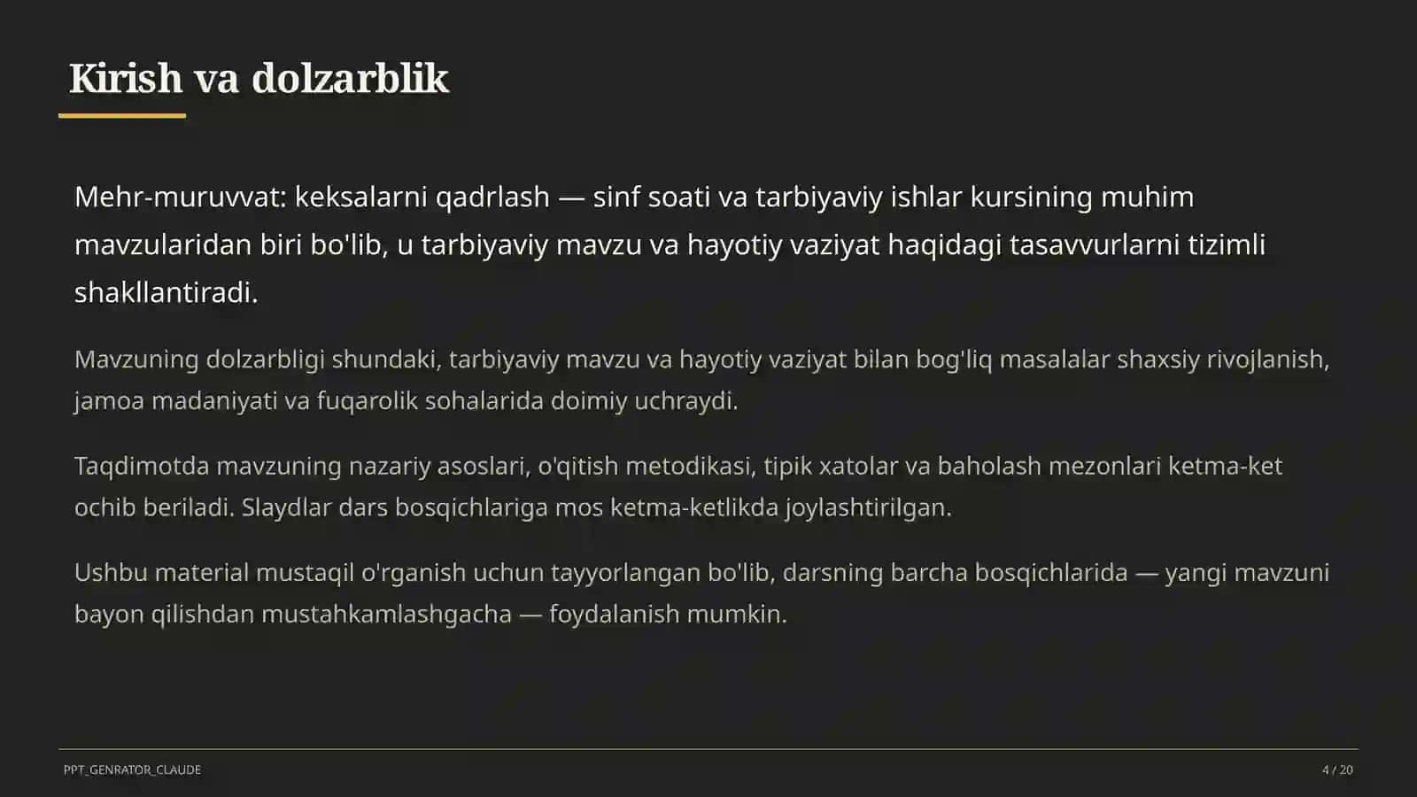 Mehr-muruvvat: keksalarni qadrlash 4