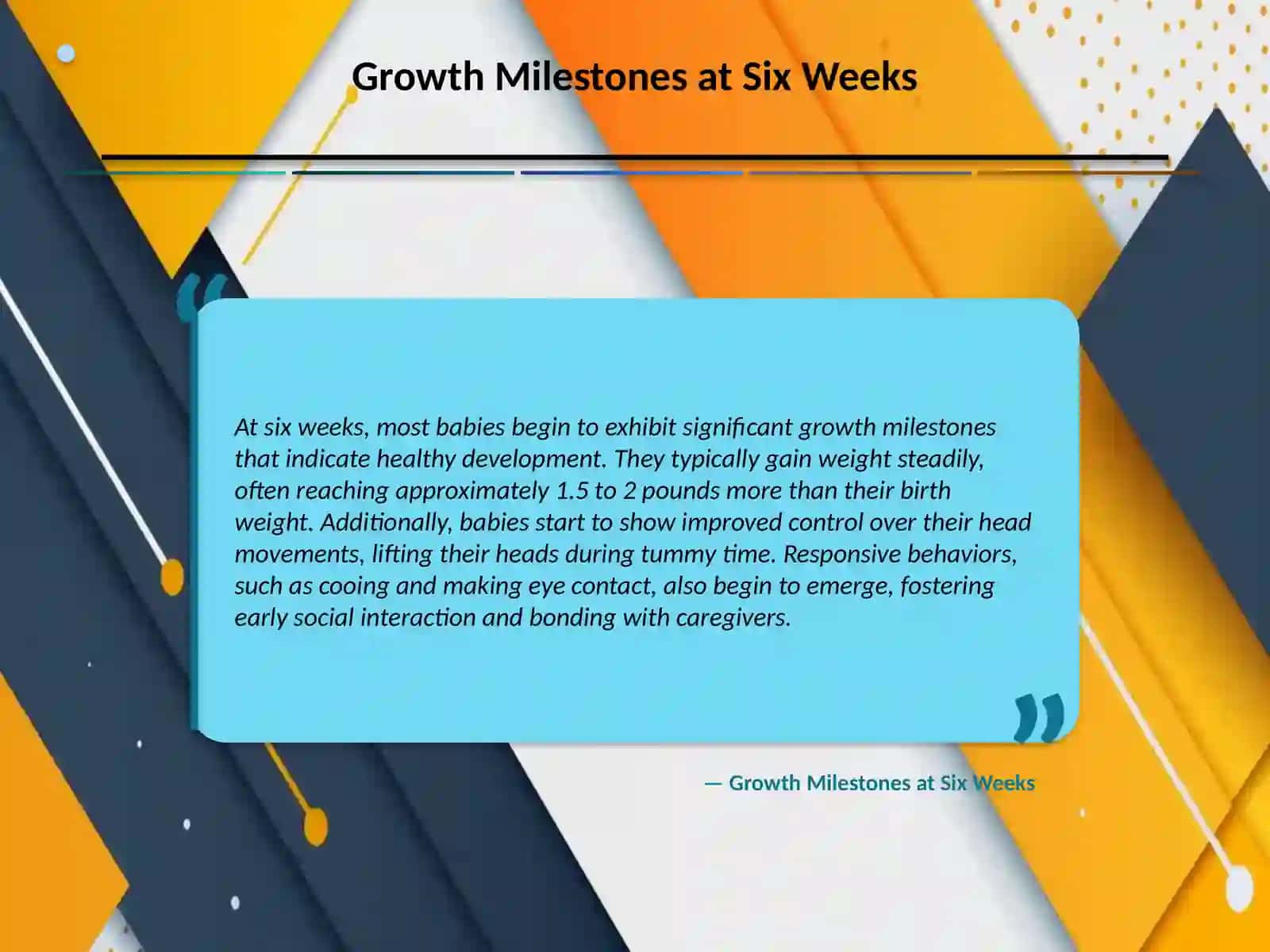 Understanding the Six-Week Check 4