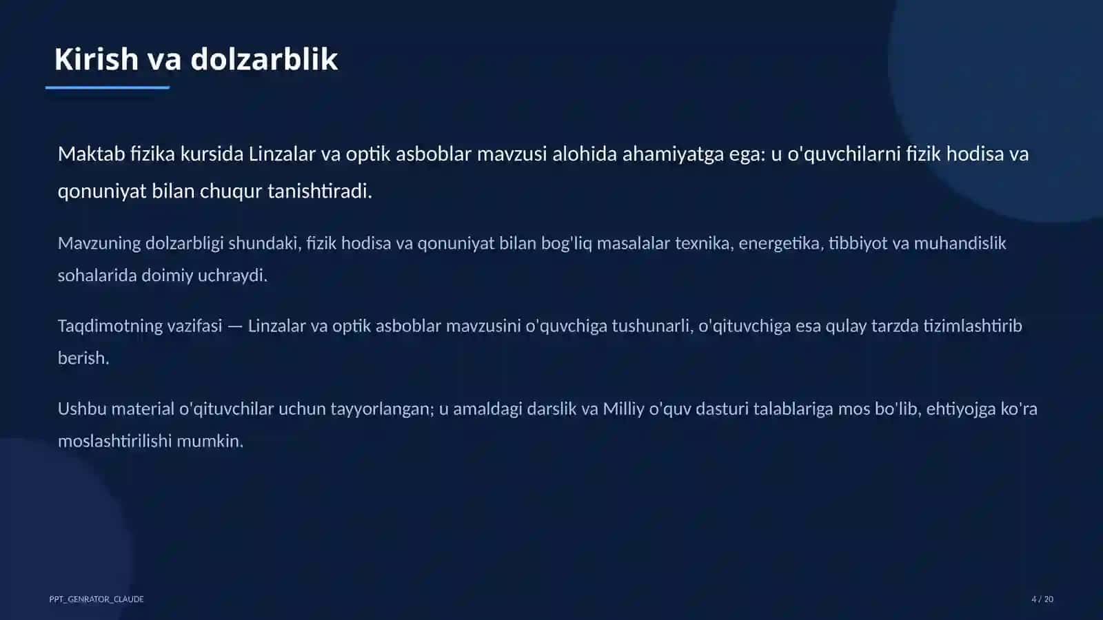 Linzalar va optik asboblar (11-sinf) 4