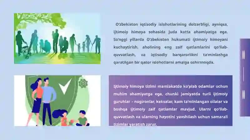 O'zbekistonda aholini ijtimoiy himoya qilishda ijtimoiy islohotlar 4