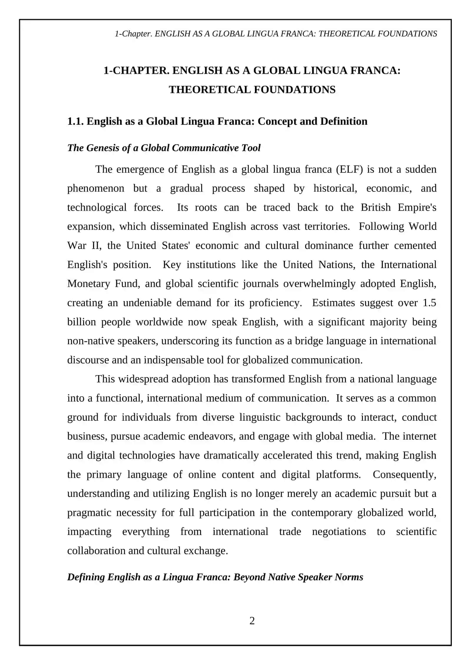 Exploring the role of English as a global lingua franca in speaking practice 4
