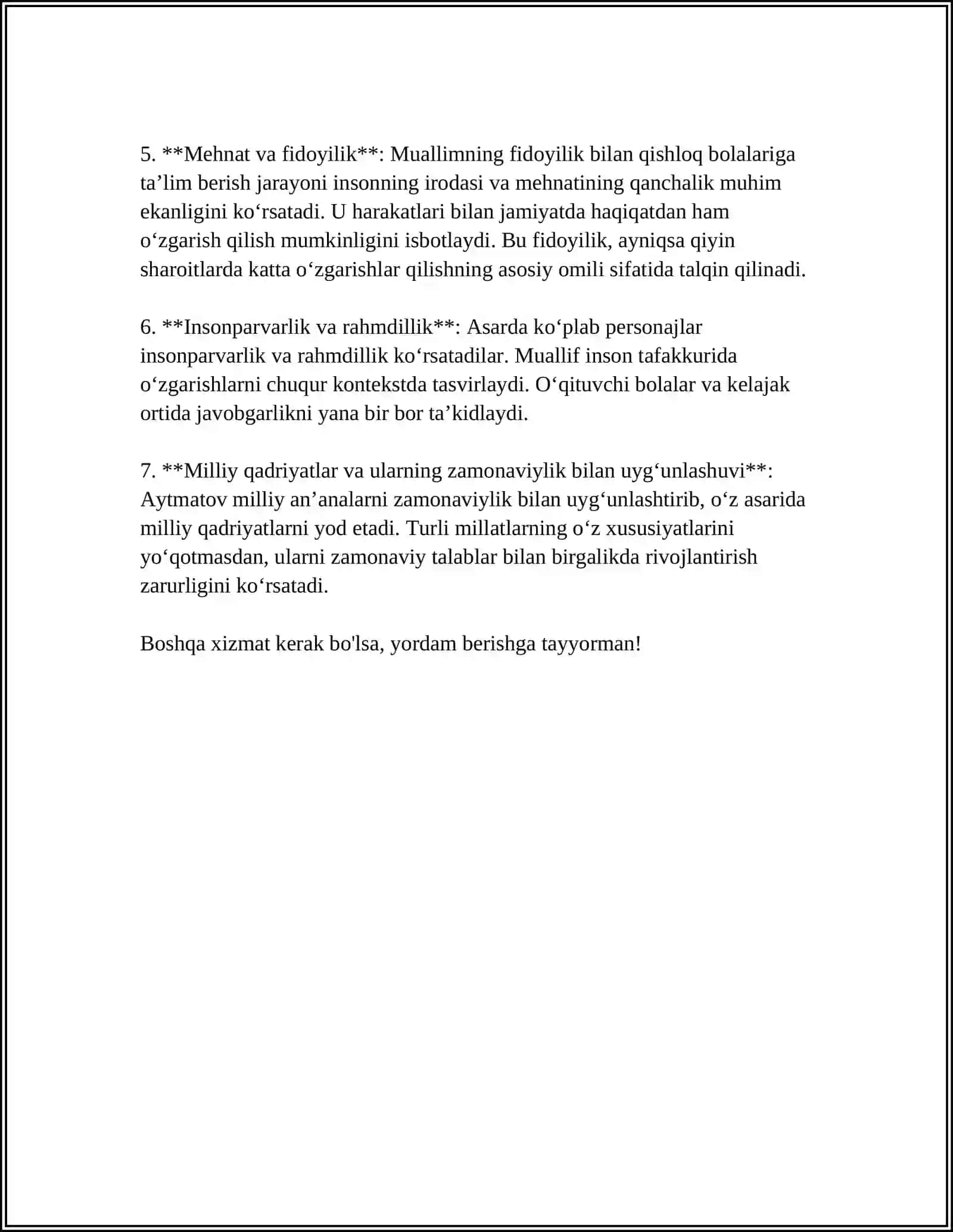 BIRINCHI MUALLIM QISSASINING -MAZMUNI 4