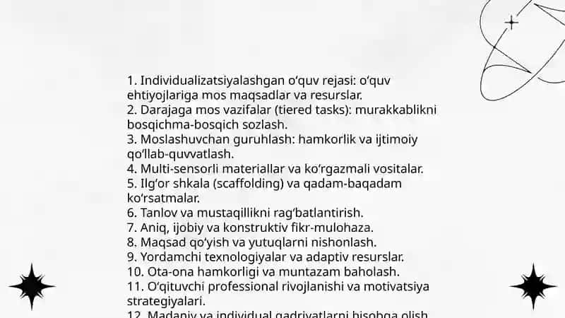 Individualizatsiyalangan ta'lim orqali alohida ehtiyojli oʻquvchilarda bilimga qiziqishni oshirish 4