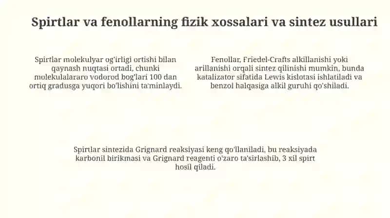 Spirtlar va fenollar 4