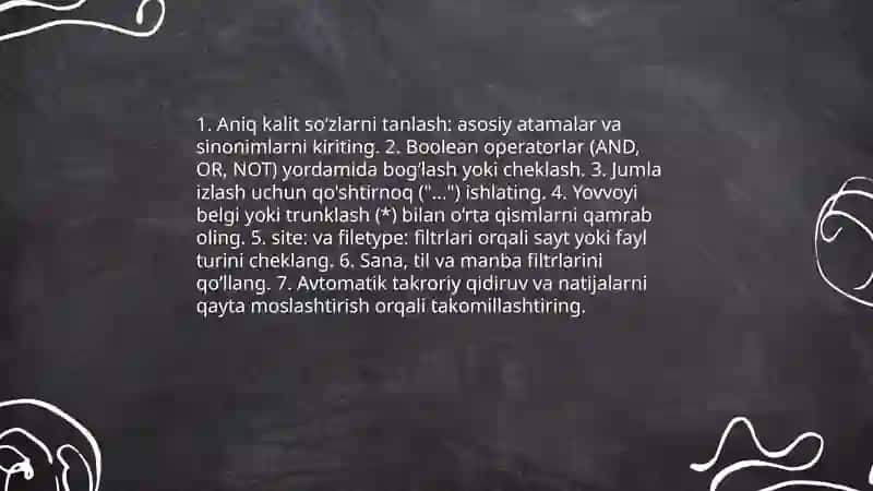 Internet qidiruv tizimida axborotlar qidirish va tanlangan axborotlarni olish 4