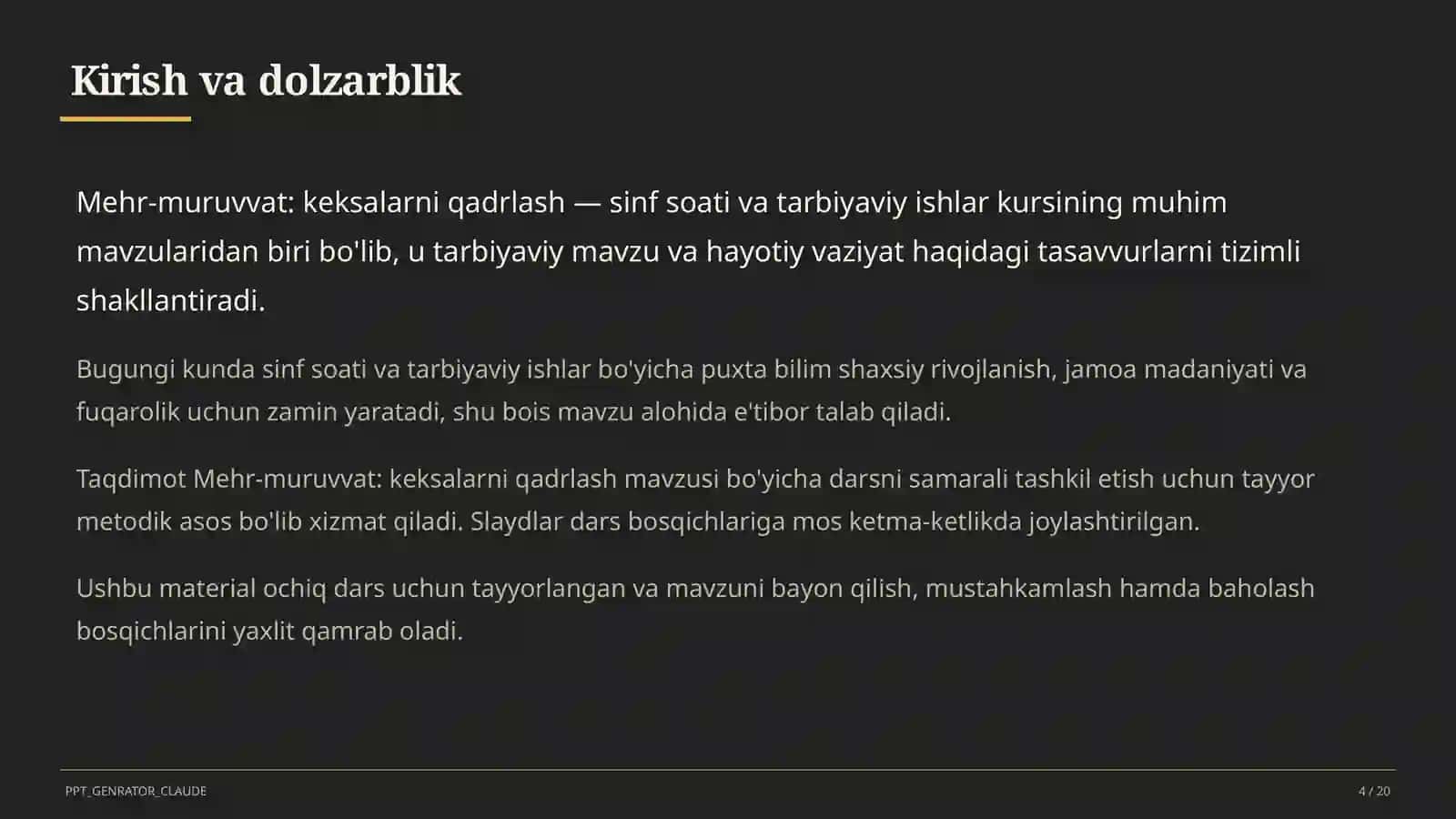 Mehr-muruvvat: keksalarni qadrlash 4