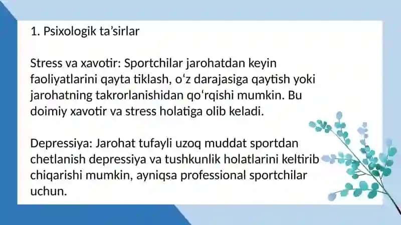 Sport jarohatlarining shaxs xulq-atvoriga ta’siri 4