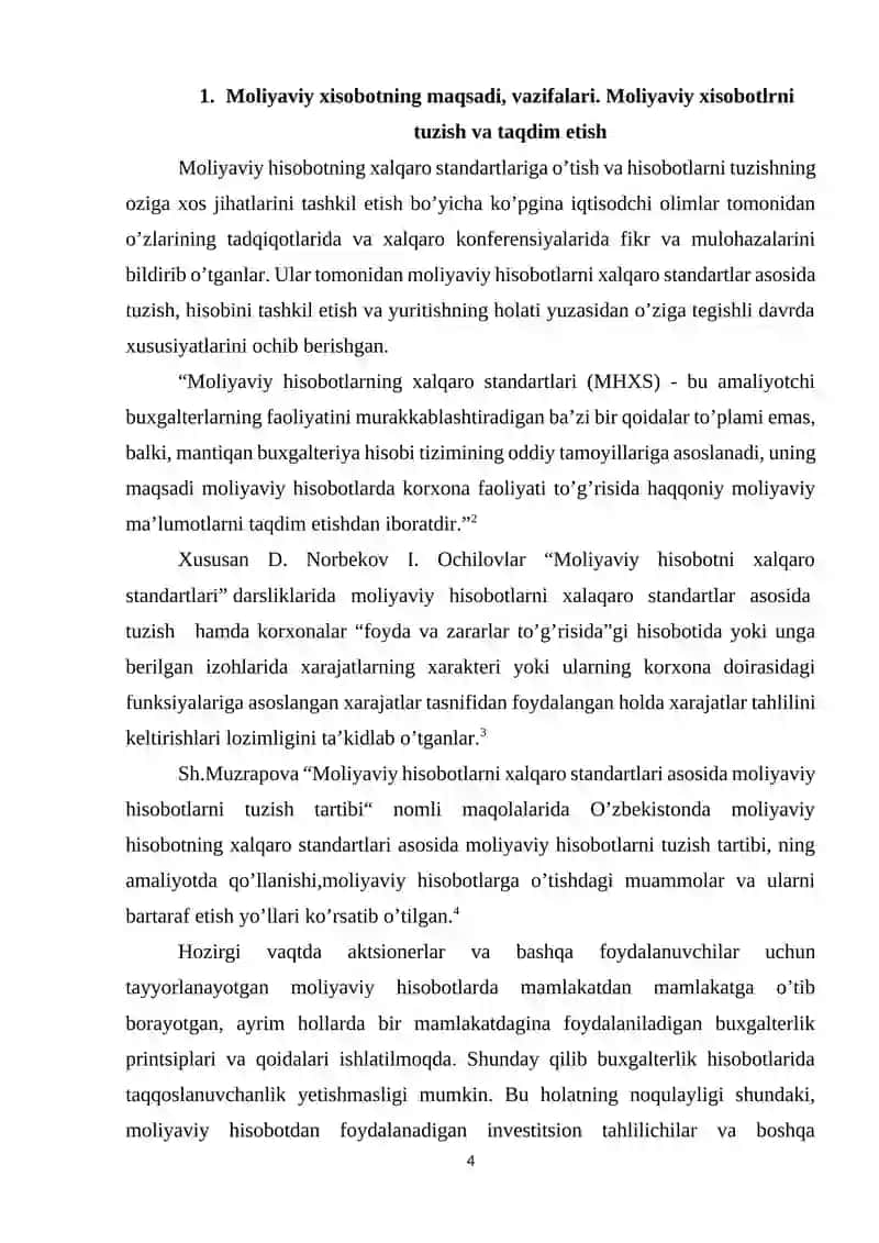 Moliyaviy holat to’g’risidagi hisobot va un tayyorlash 4