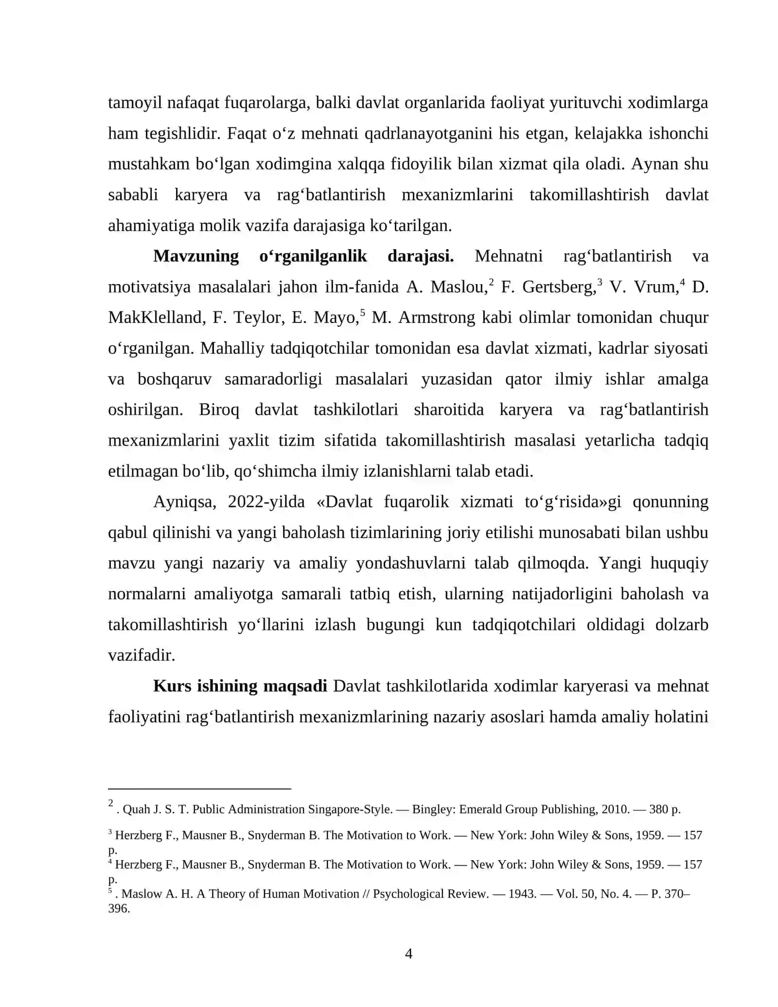 DAVLAT TASHKILOTLARIDA XODIMLAR KARYERASI VA MEHNAT FAOLIYATINI RAGʻBATLANTIRISH MEXANIZMLARINI TAKOMILLASHTIRISH 4
