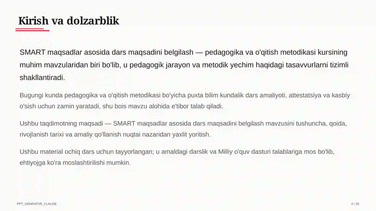 SMART maqsadlar asosida dars maqsadini belgilash 4