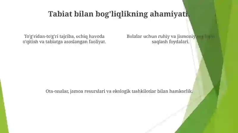 Tabiat bilan tanishtirishda tarbiyachiga qo‘yiladigan talablar va ish metodlari 4
