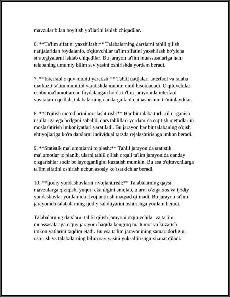 TALABALARNING DARSLARNI TAHLIL QILISH PRINSIPLARI VA BOSHQICHLARI 4