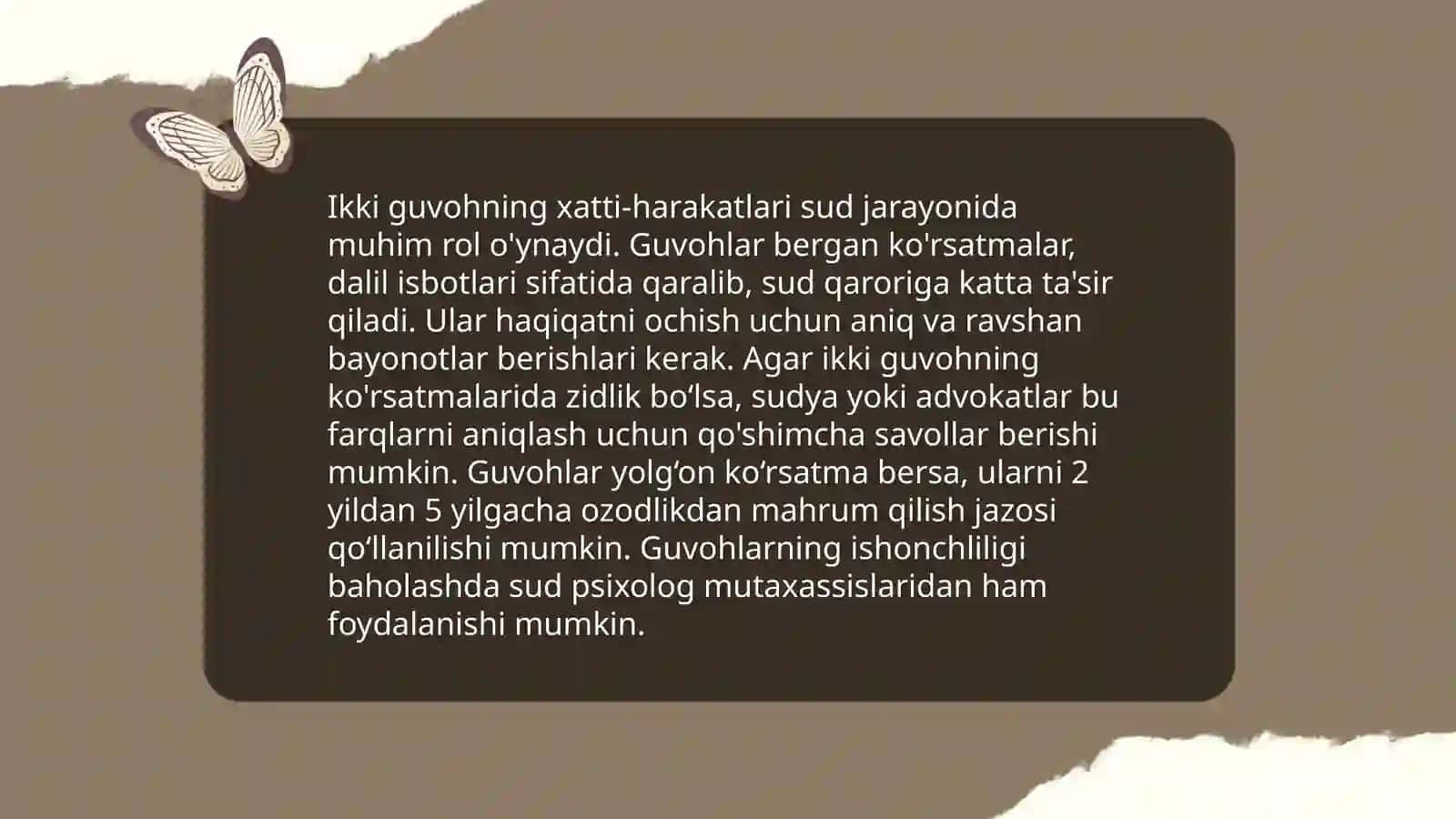 Voqea joyini kózdan kechirish va guvohlantirish psixologiyasi 4