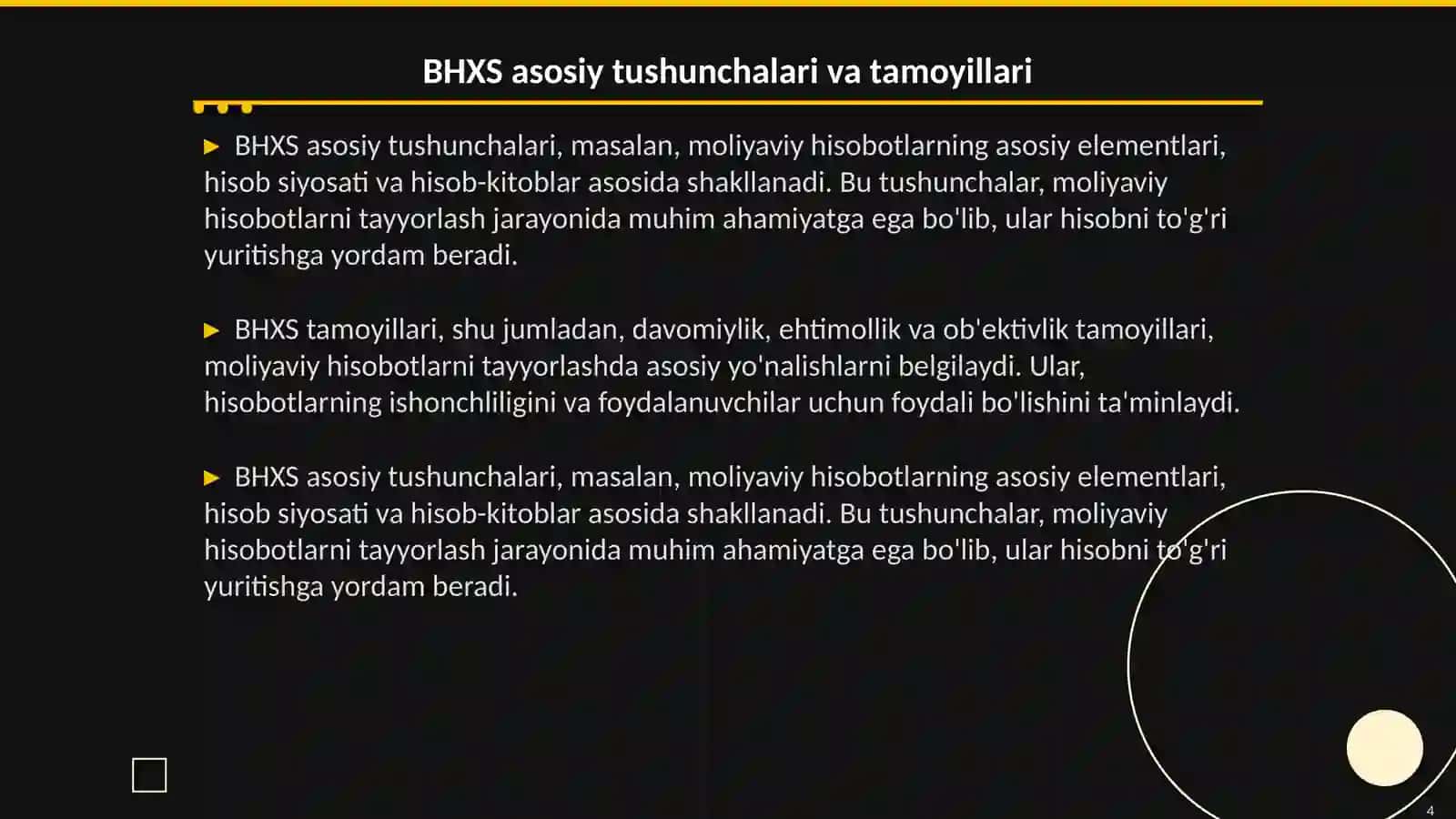 23-son BHXS maqsadi va qo’llash doirasi Nasirova Nilufar 78/23 Moliyaviy hisobot 4
