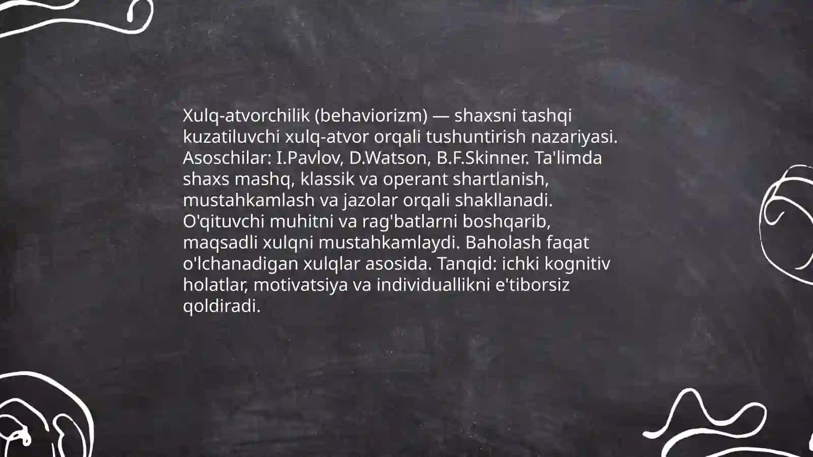 Shaxs shaklanishiga oid pedagogik va psixologik nazariyalar 4