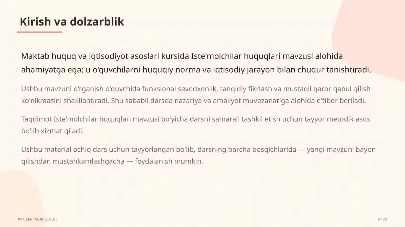 Iste'molchilar huquqlari (10-sinf) 4