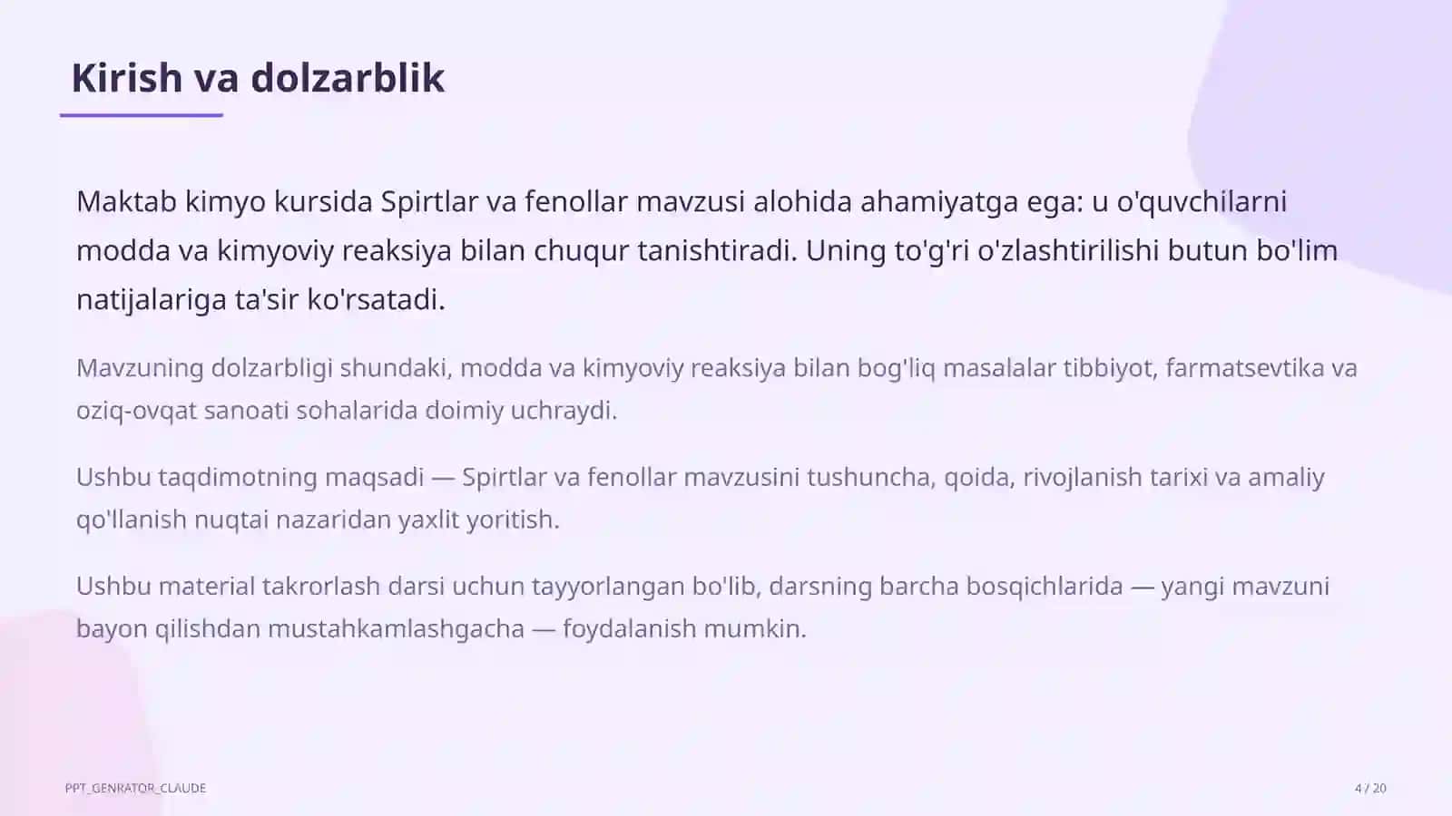 Spirtlar va fenollar (10-sinf) 4