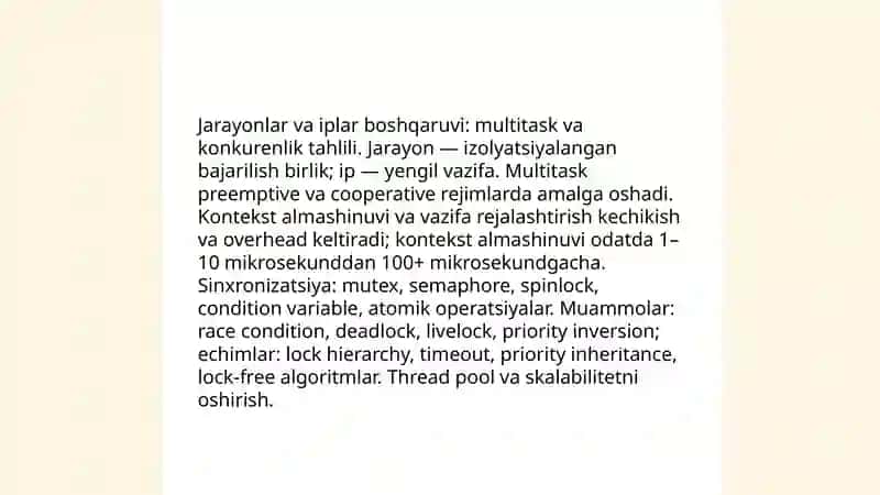 Zamonaviy operatszon tizimlaming giyosiy tahlili 4