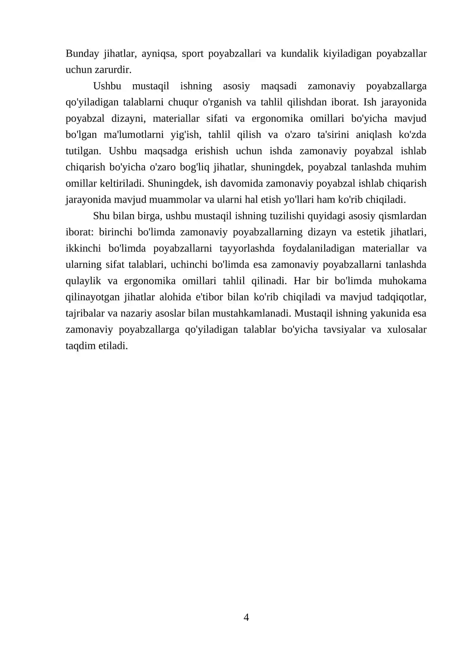 Zamonaviy poyabzallarga qoyiladigan talablar 4