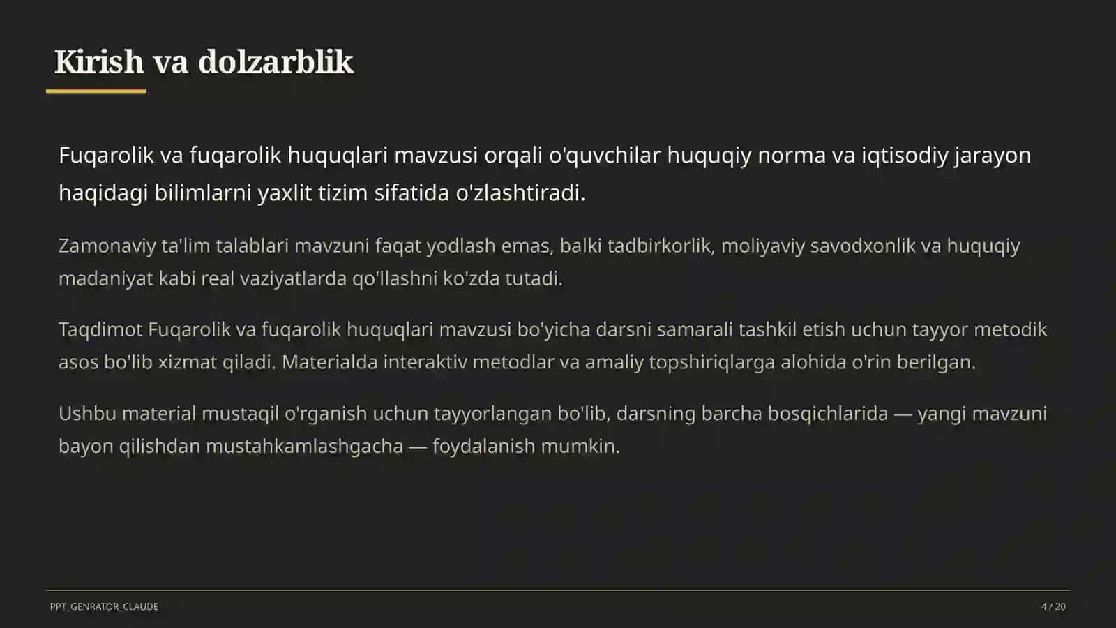 Fuqarolik va fuqarolik huquqlari (9-sinf) 4