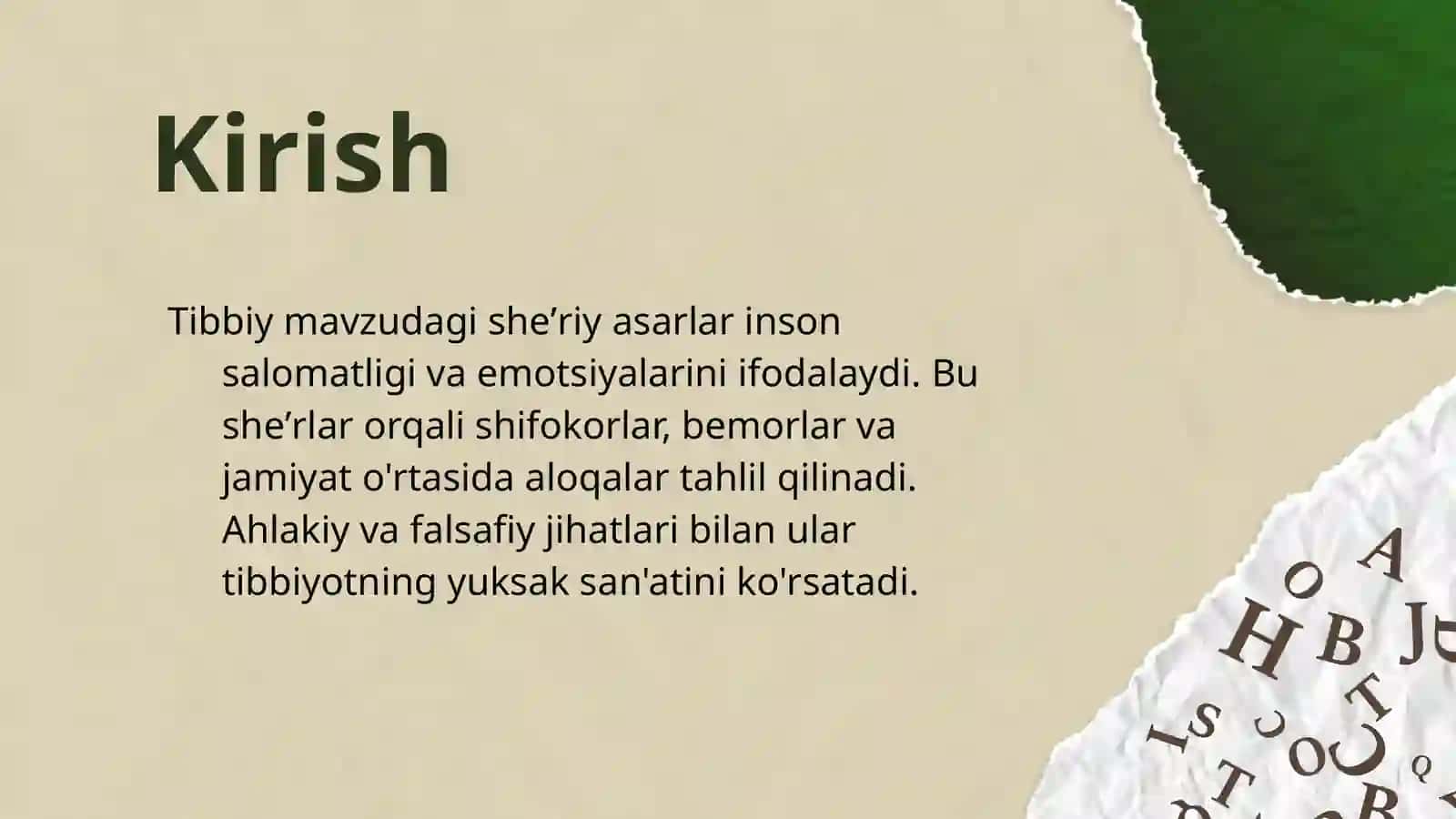 Tibbiy mavzudagi sheʼriy asarlar tili tahlili 4
