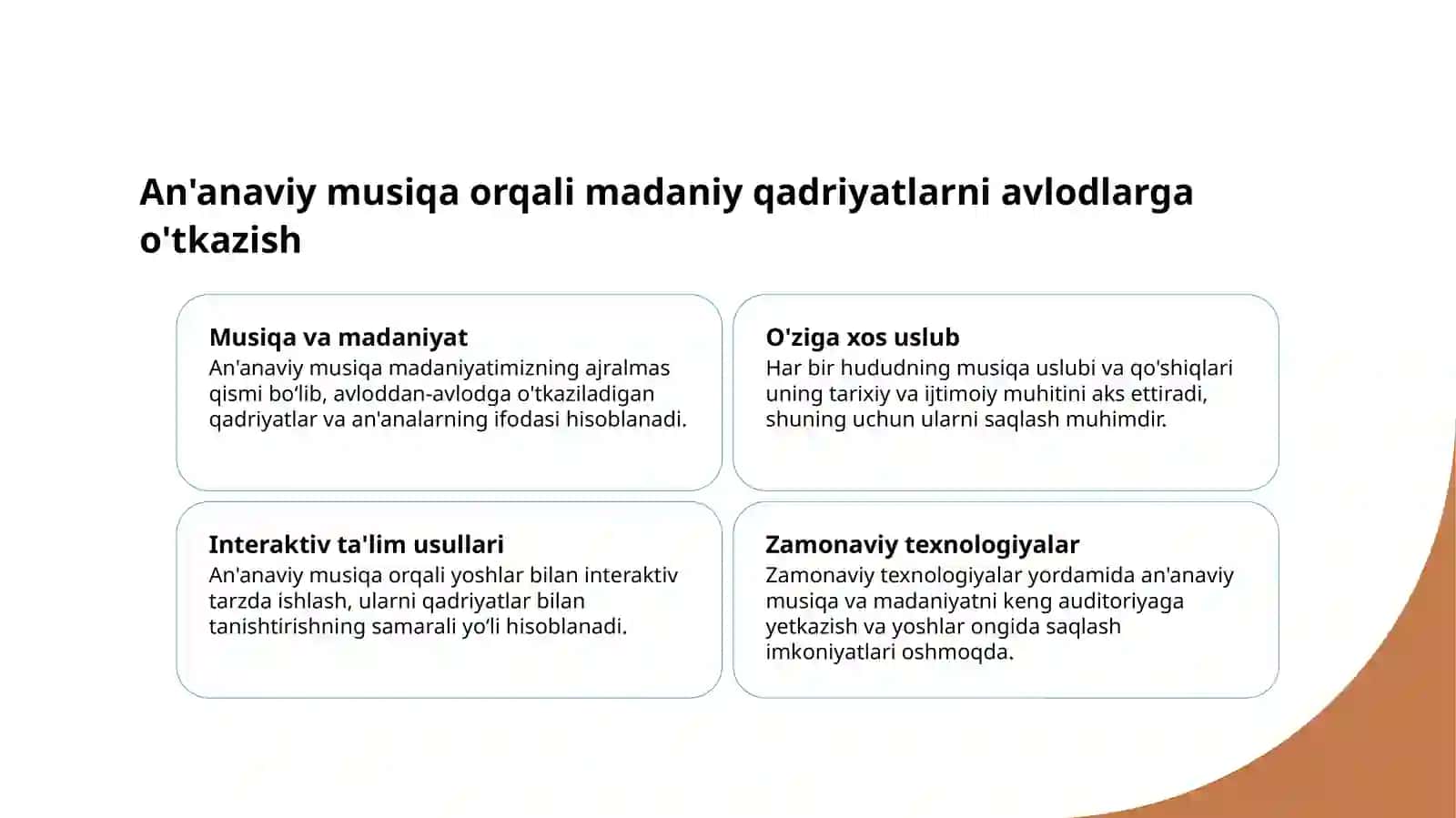 Musiqiy  ta'limning vazifalari 4
