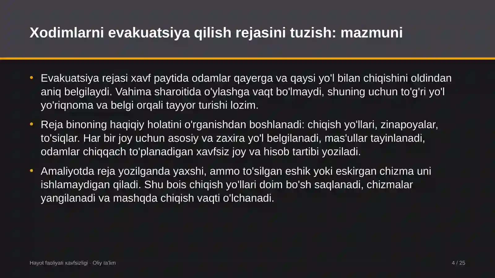 Brending agentliklarida xodimlarni evakuatsiya qilish rejasini tuzish 4