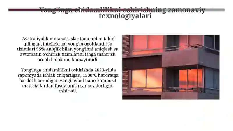 Bino va inshootlarning yonğinga chidamliligi va uni oshirish yollari 4