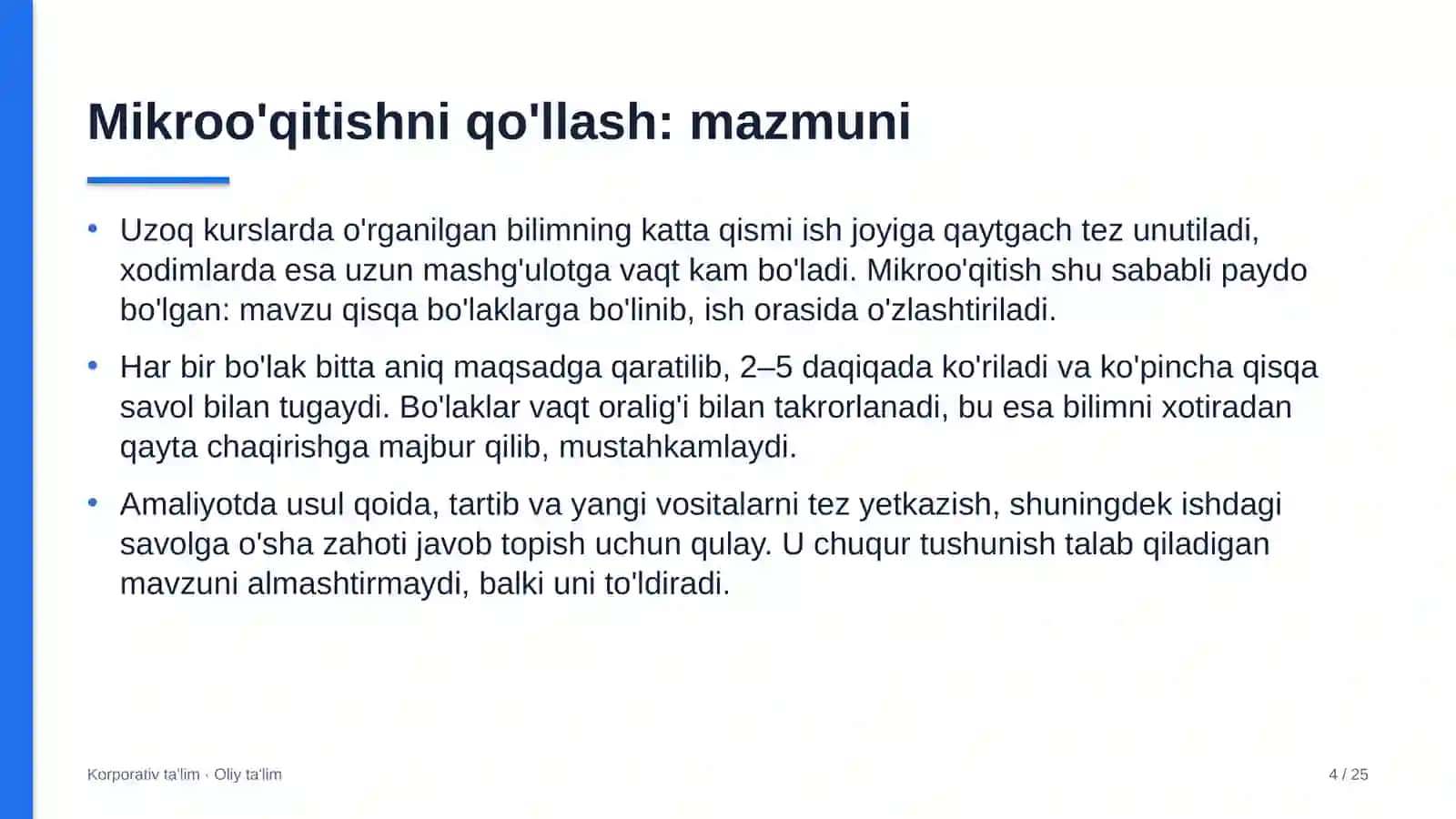 transformator zavodlarida mikroo'qitish usulini qo'llash 4656 4