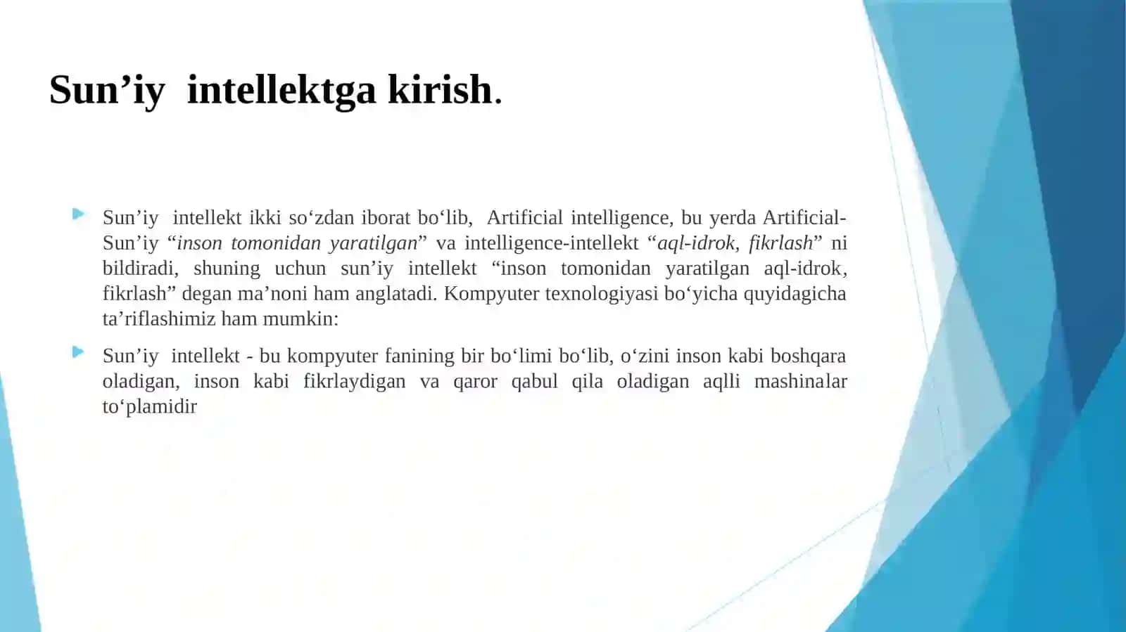 Sun’iy intellektga kirish 4