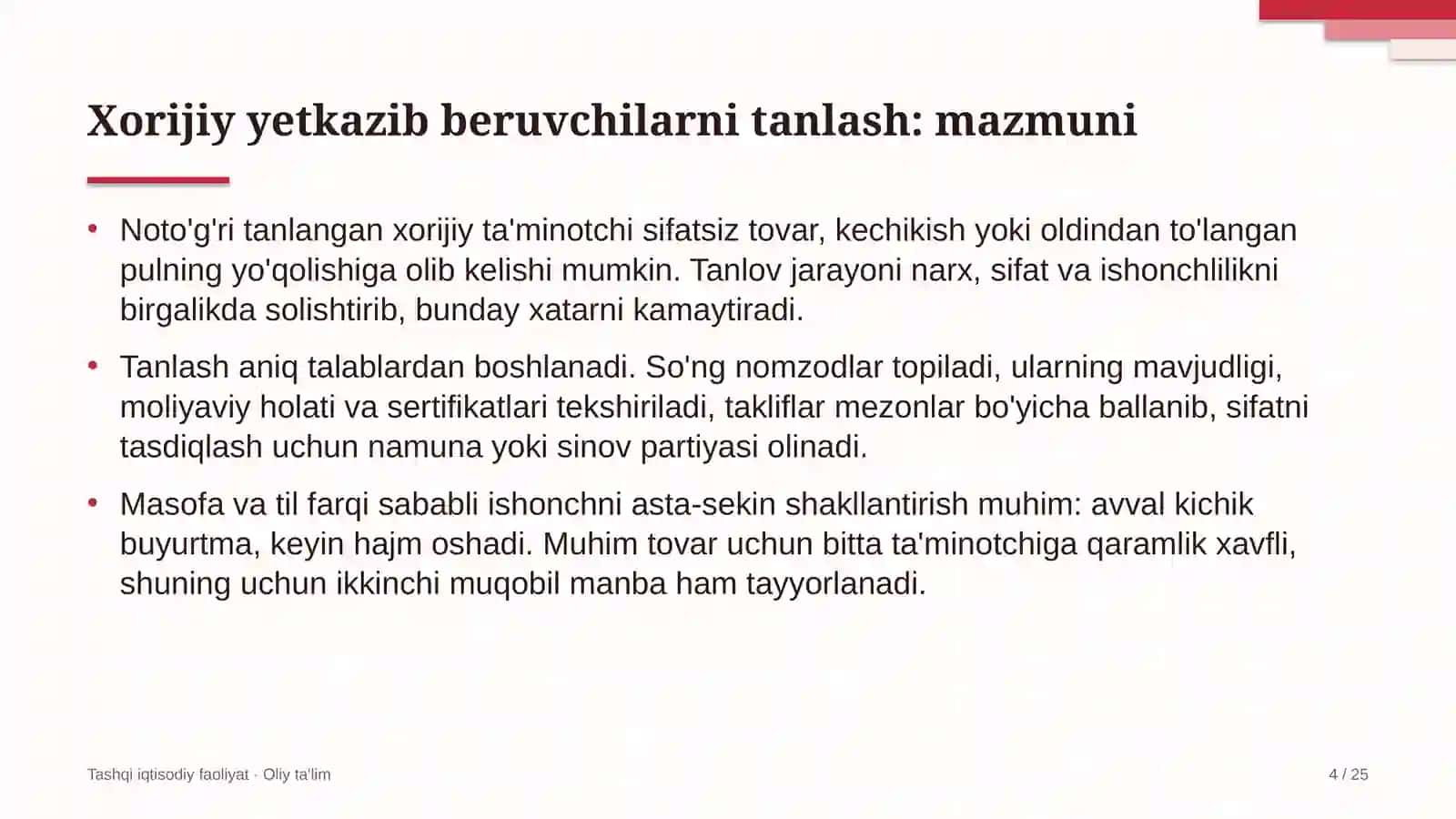 viloyat teleradiokompaniyalarida xorijiy yetkazib beruvchilarni tanlash 2834 4