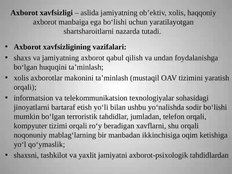 Shaxsga yo‘naltirilgan axborot: psixologik, diniy va madaniy taxdidlar 4
