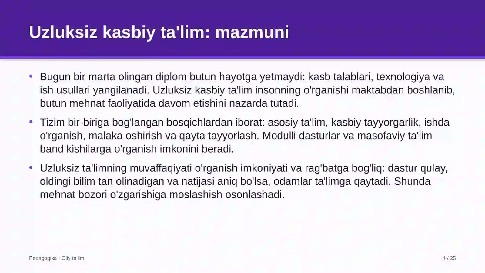 yog' moy sanoatida uzluksiz kasbiy ta'lim 2120 4