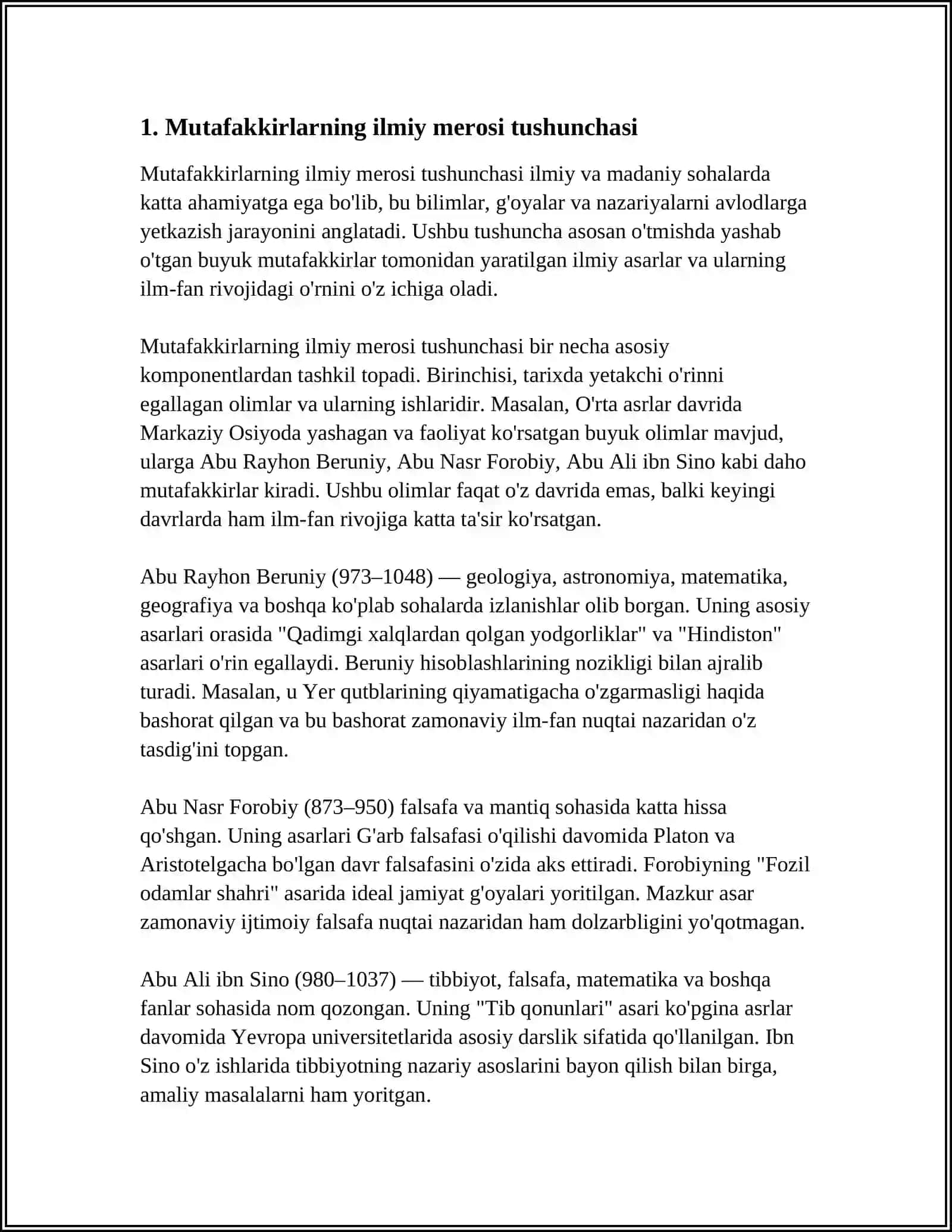 MUTAFAKKIRLARNING ILMIY-IJODIY MEROSIDAN XALQ TARBIYASI VA AVLODLAR VORISLIGIDA FOYDALANISH 4