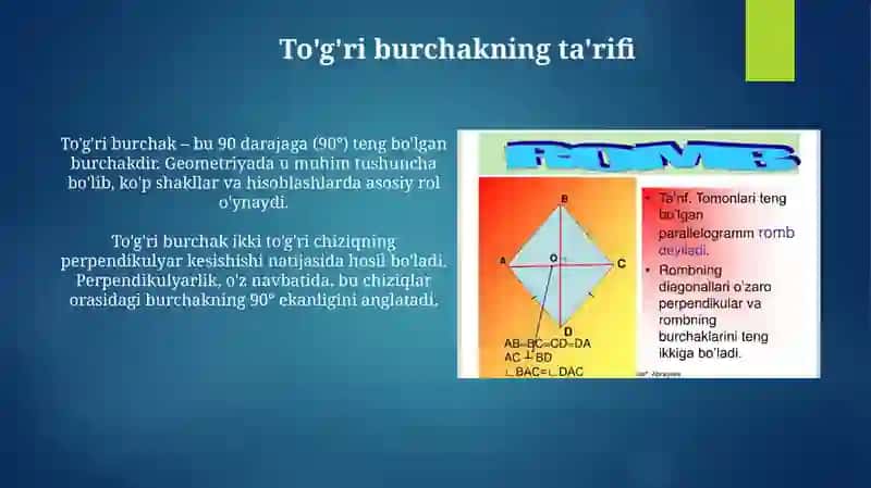 To'g'ri burchaklar 4