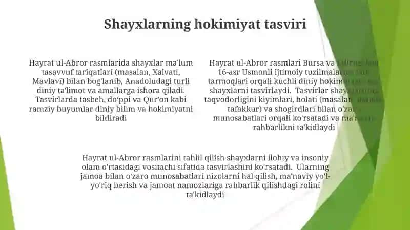 Hayrat ul-Abror sheyxlarining obro'si 4