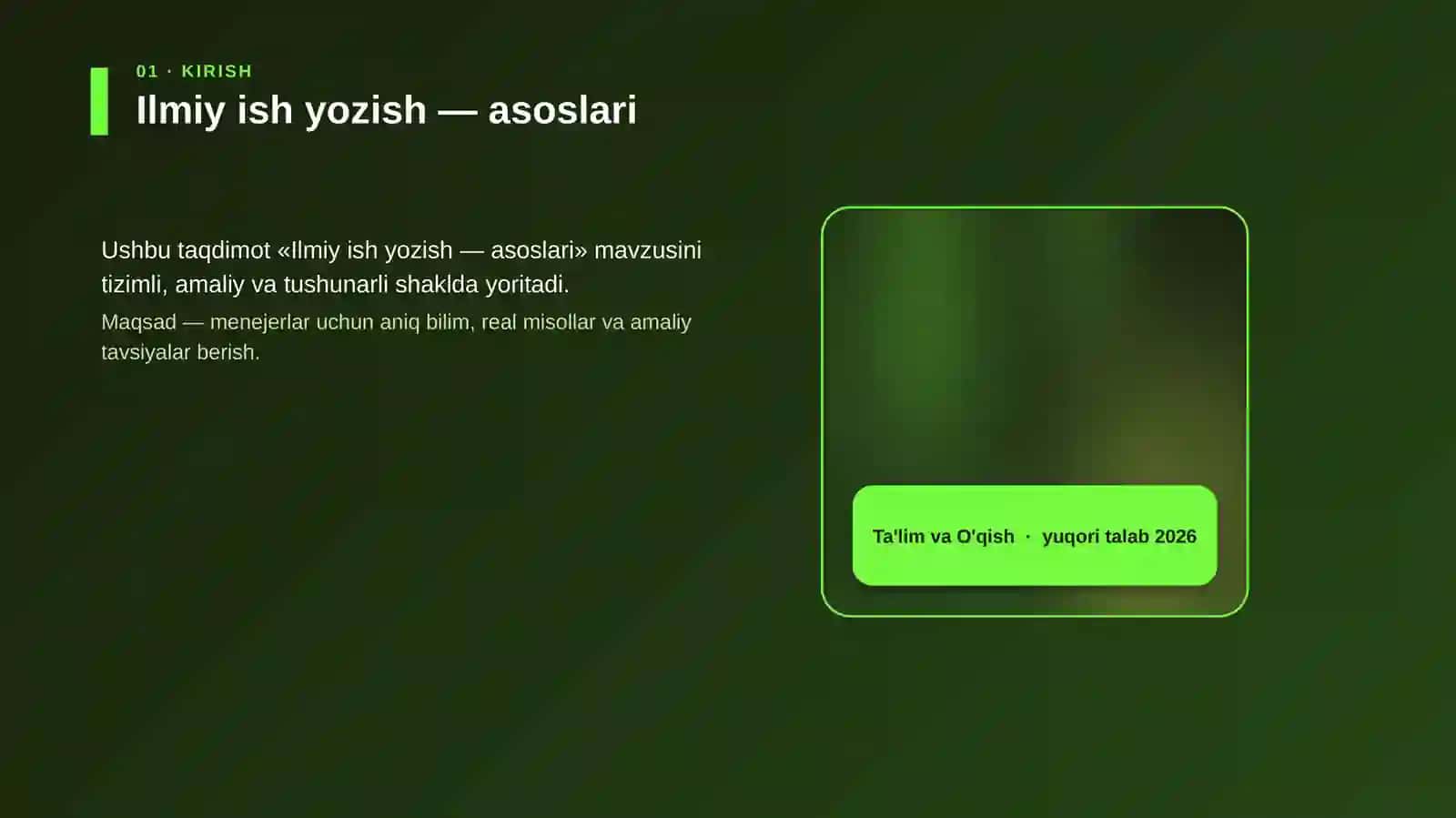 Ilmiy ish yozish — asoslari 4
