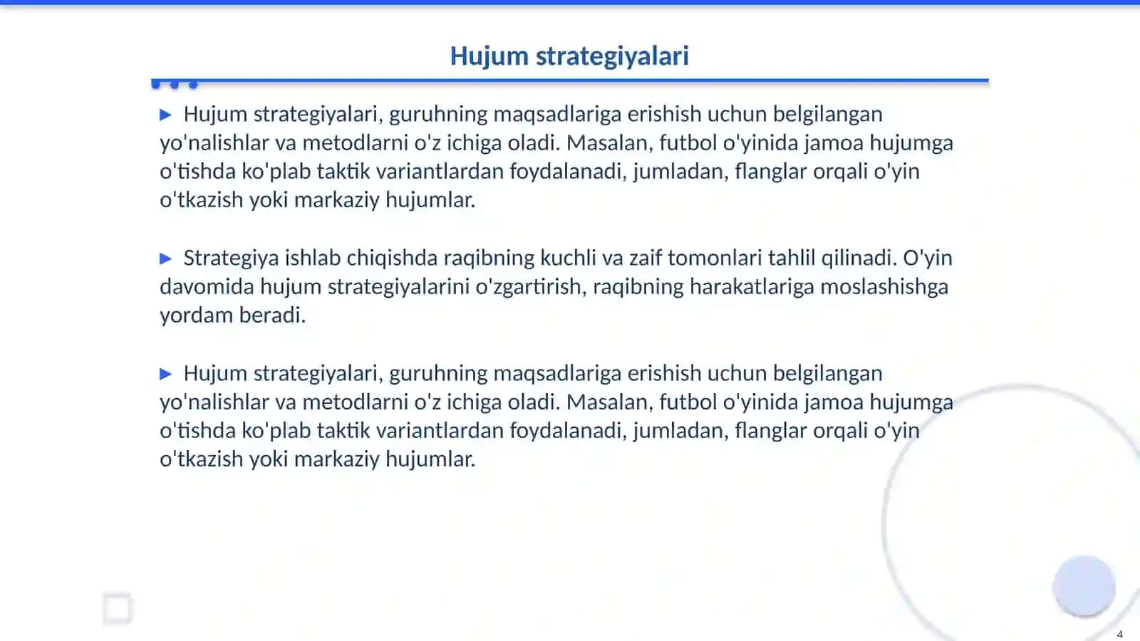 Hujumda GURUH taktikasini mustahkamlash 4