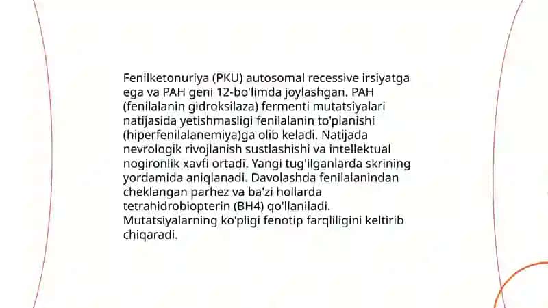 Aminokislotalar almashinuvini buzilishi bilan kechuvchi kasalliklar 4